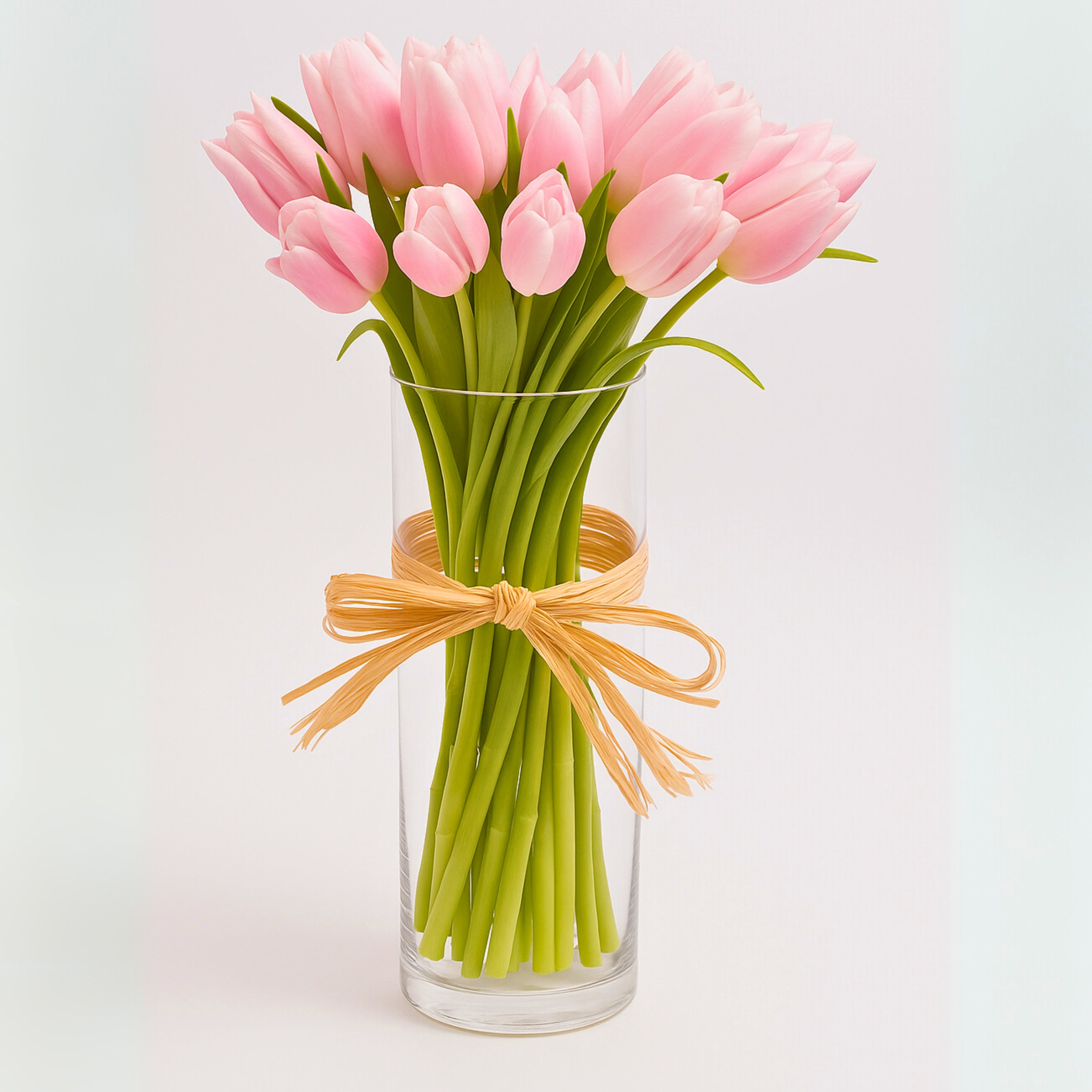 Fresh Pink Tulip In Vase | Elegant Flowers | Online Flower Delivery ...